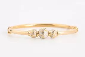 22k Two-Tone Gold Bangle Bracelet (15.64g.)