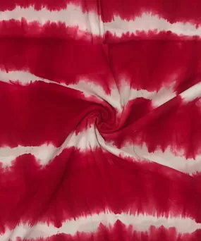 2.5m Red white tie dye cotton tie dye kurta material