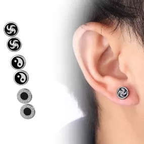 3 Set of Round Stud Earrings