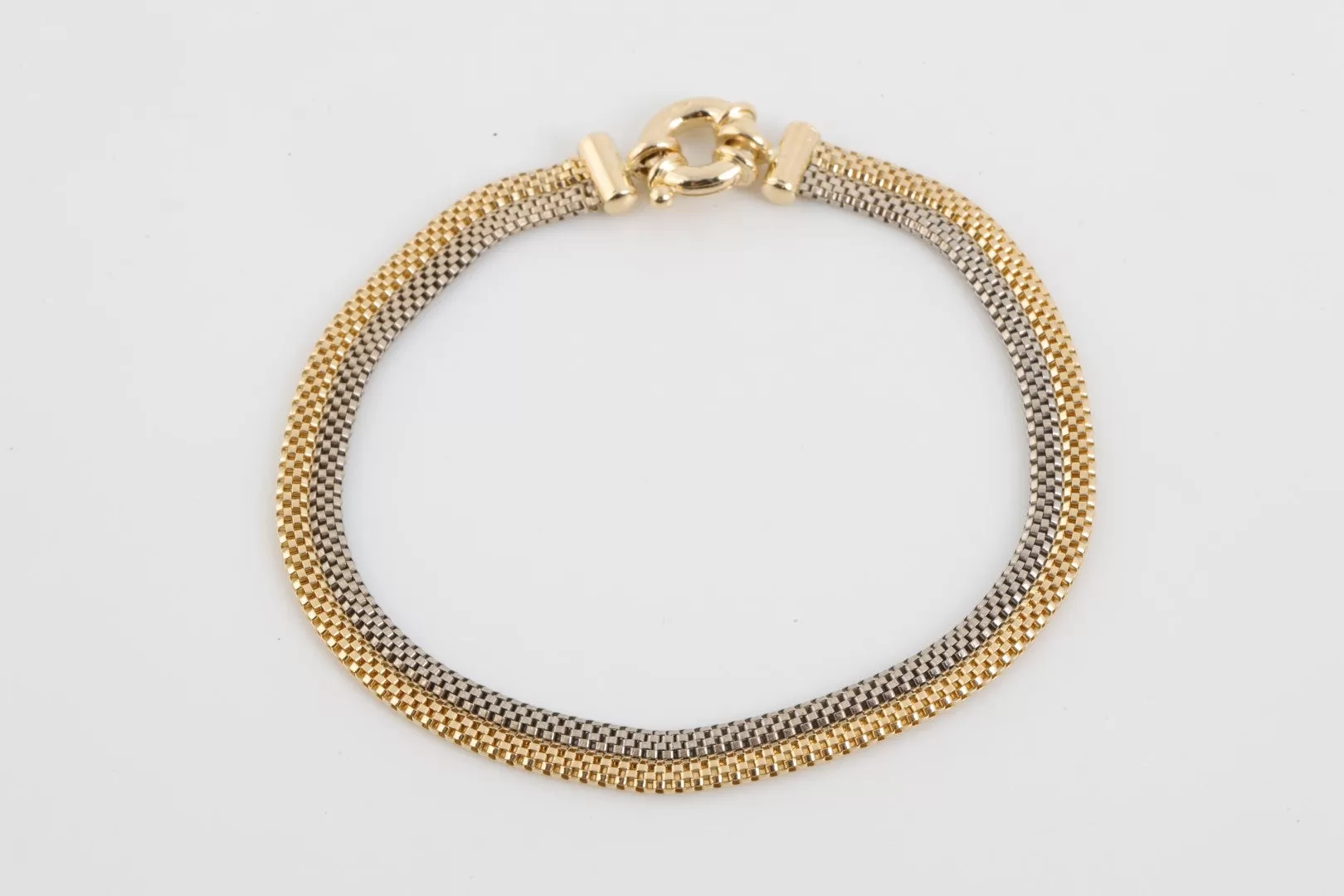 8" 14k Two-Tone Gold Chain Bracelet (6.85g.)