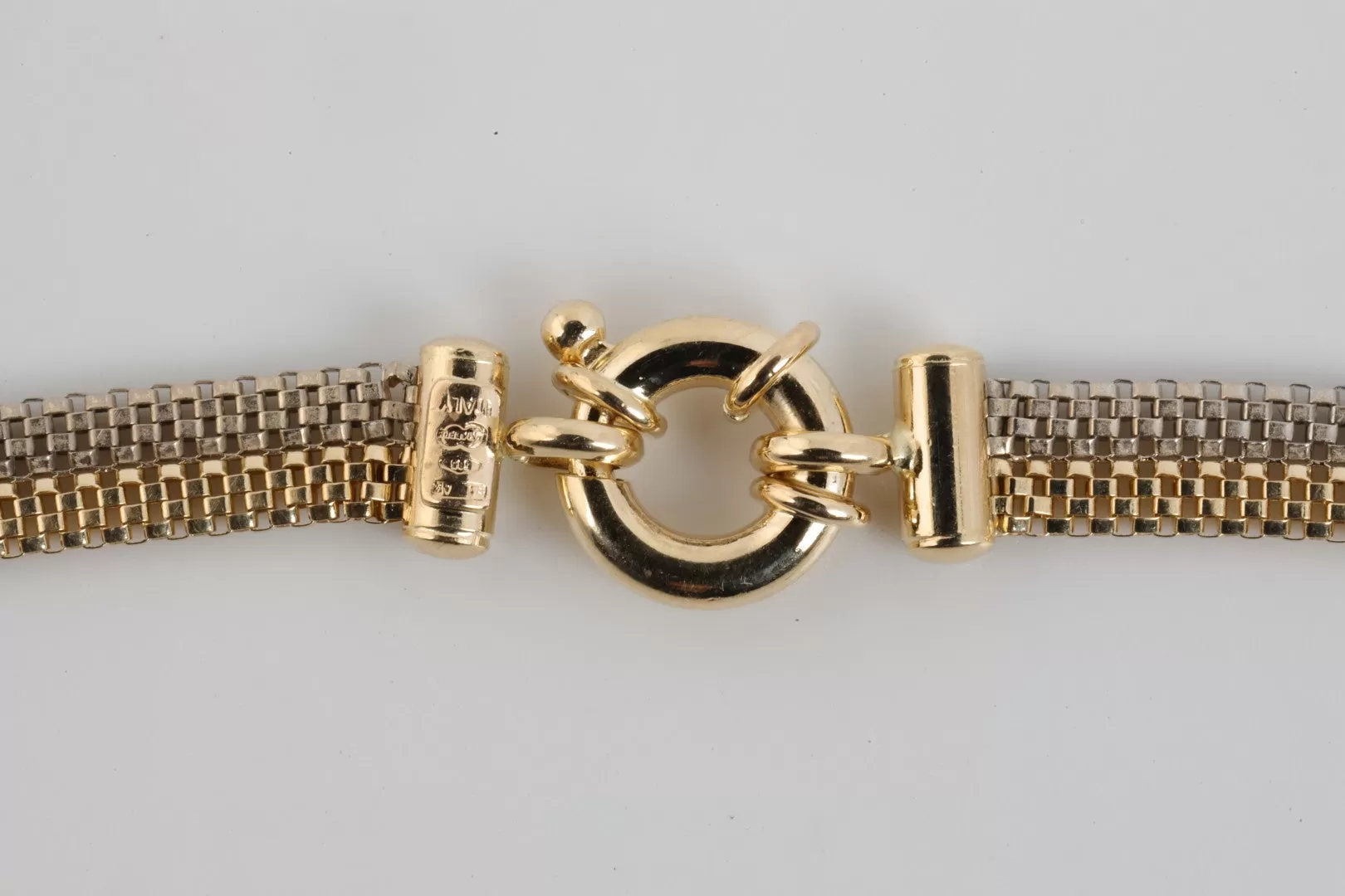 8" 14k Two-Tone Gold Chain Bracelet (6.85g.)