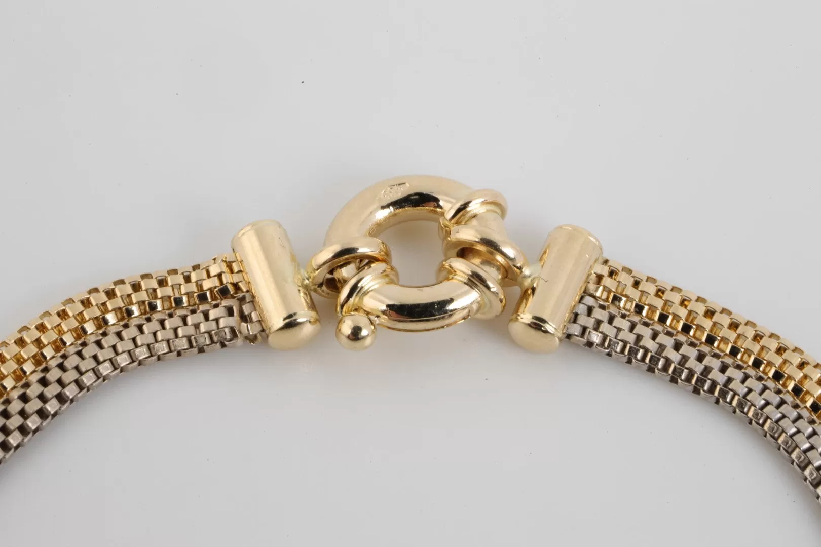 8" 14k Two-Tone Gold Chain Bracelet (6.85g.)