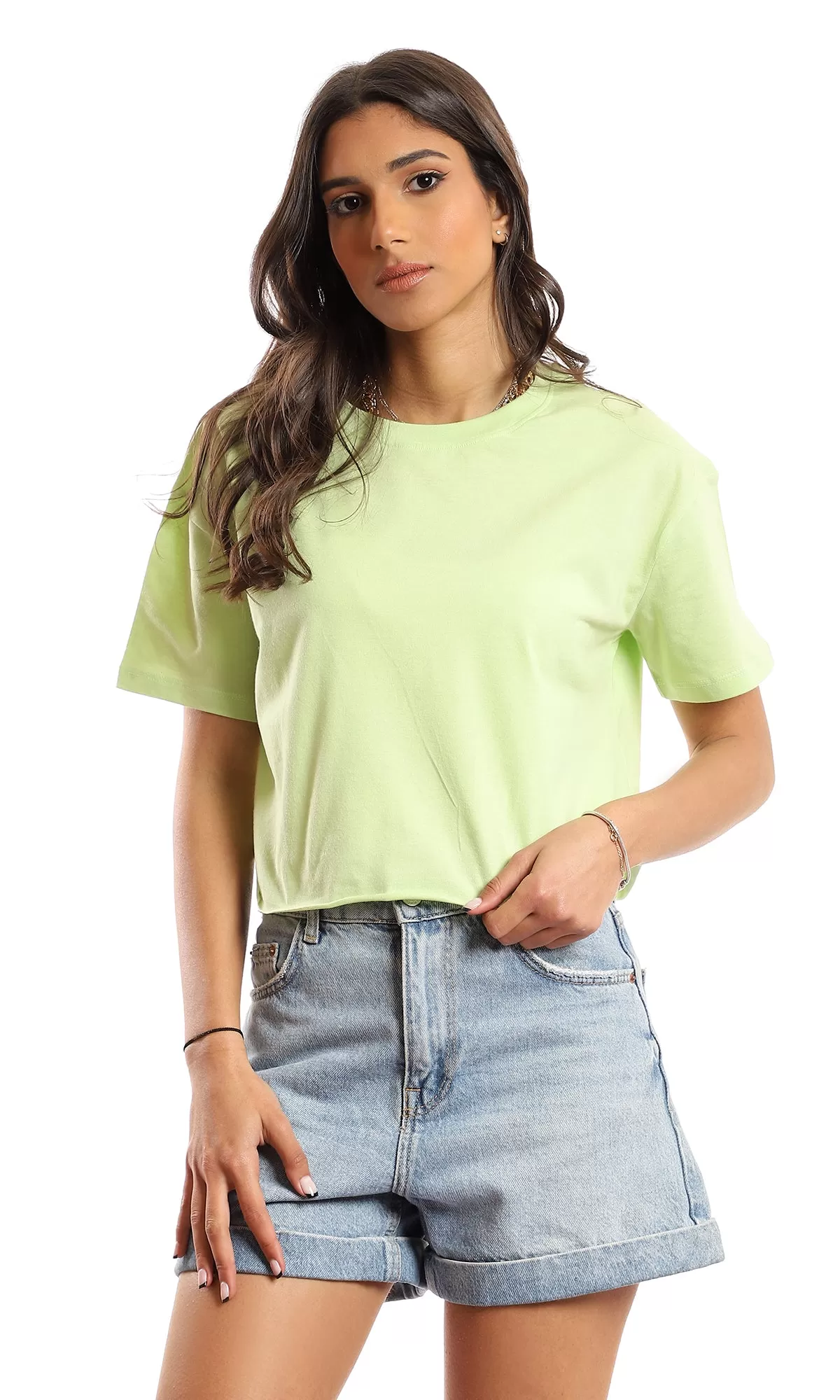 97249 Comfy Standard Fit Slip On T-Shirt - Apple Green