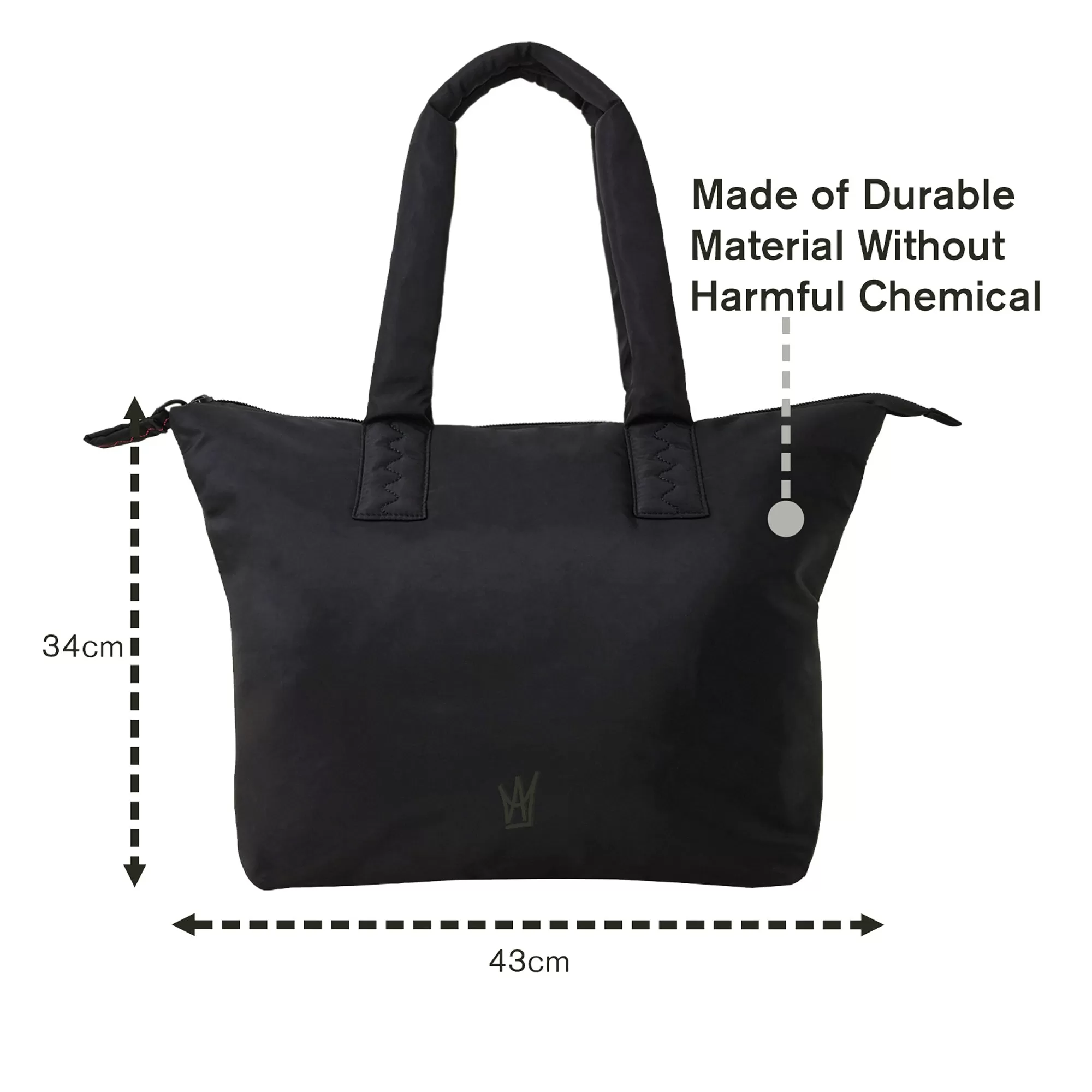 Accessorize London Women's Black Tote Bag In Recycled Polyester