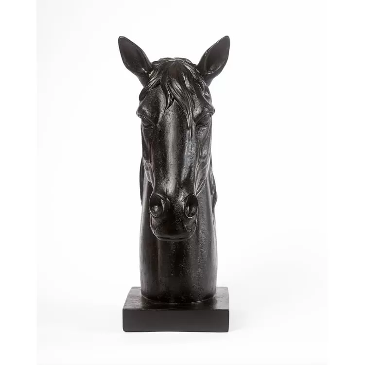 Adamsbro Mondeui Horse Head Sculpture Black