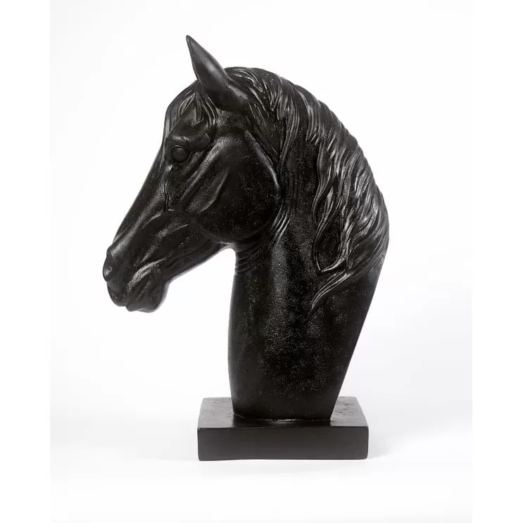 Adamsbro Mondeui Horse Head Sculpture Black