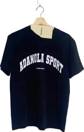 Adanola Black Sport Oversized Short Sleeve T-Shirt UK XS