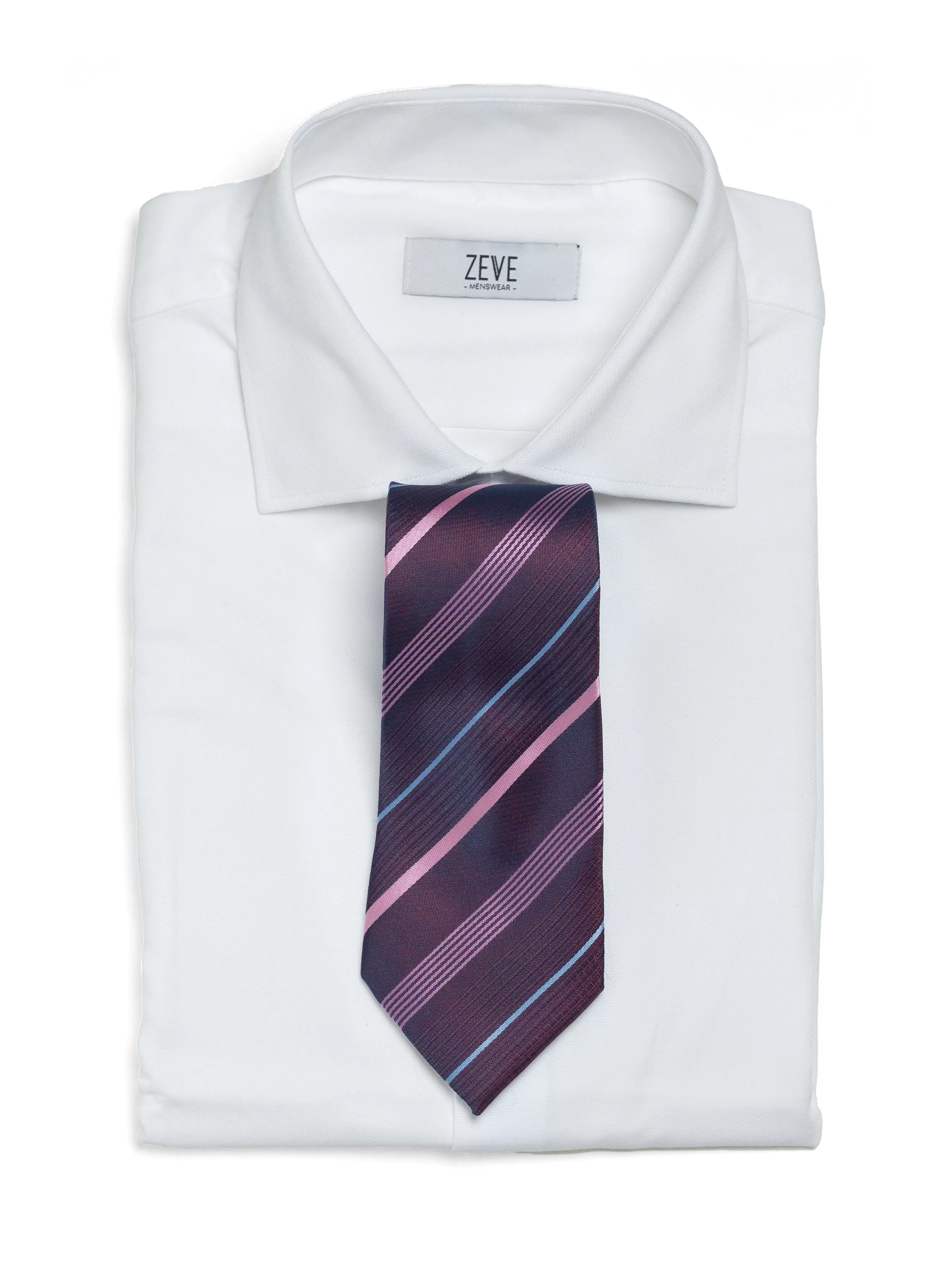 Bar Stripe Tie - Dark Purple