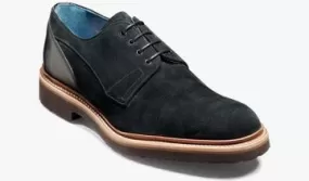 Barker Harlem Derby Shoe - Black Suede