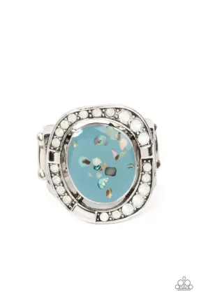 Beach Bijou Blue Ring - Paparazzi Accessories