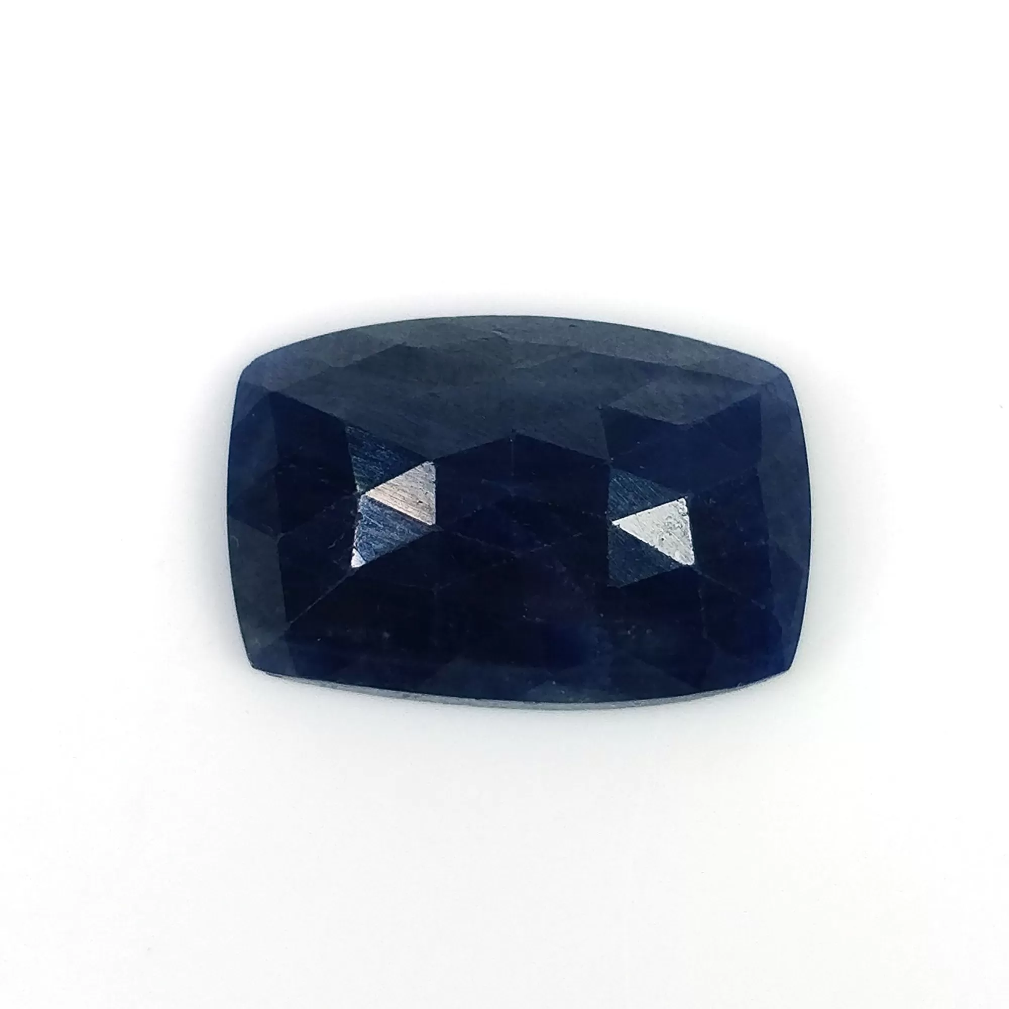 BLUE SAPPHIRE Gemstone Rose Cut : 8.35cts Natural Untreated Unheated Sapphire Cushion Shape 15*10mm (With Video)