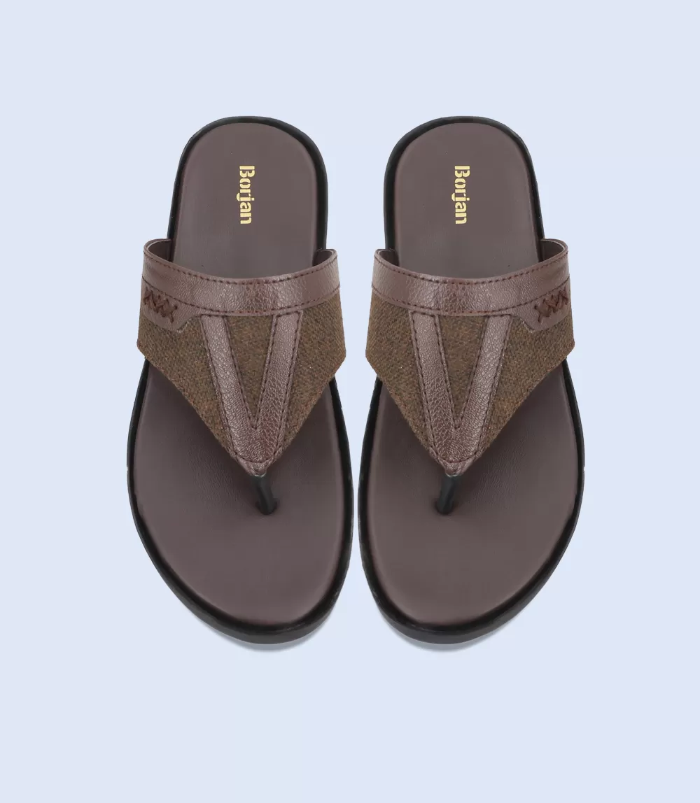 BM5464-BROWN-Men Casual Chappal