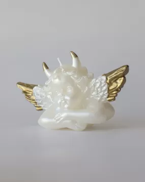 Boys Lie Cherub Decorative Candle