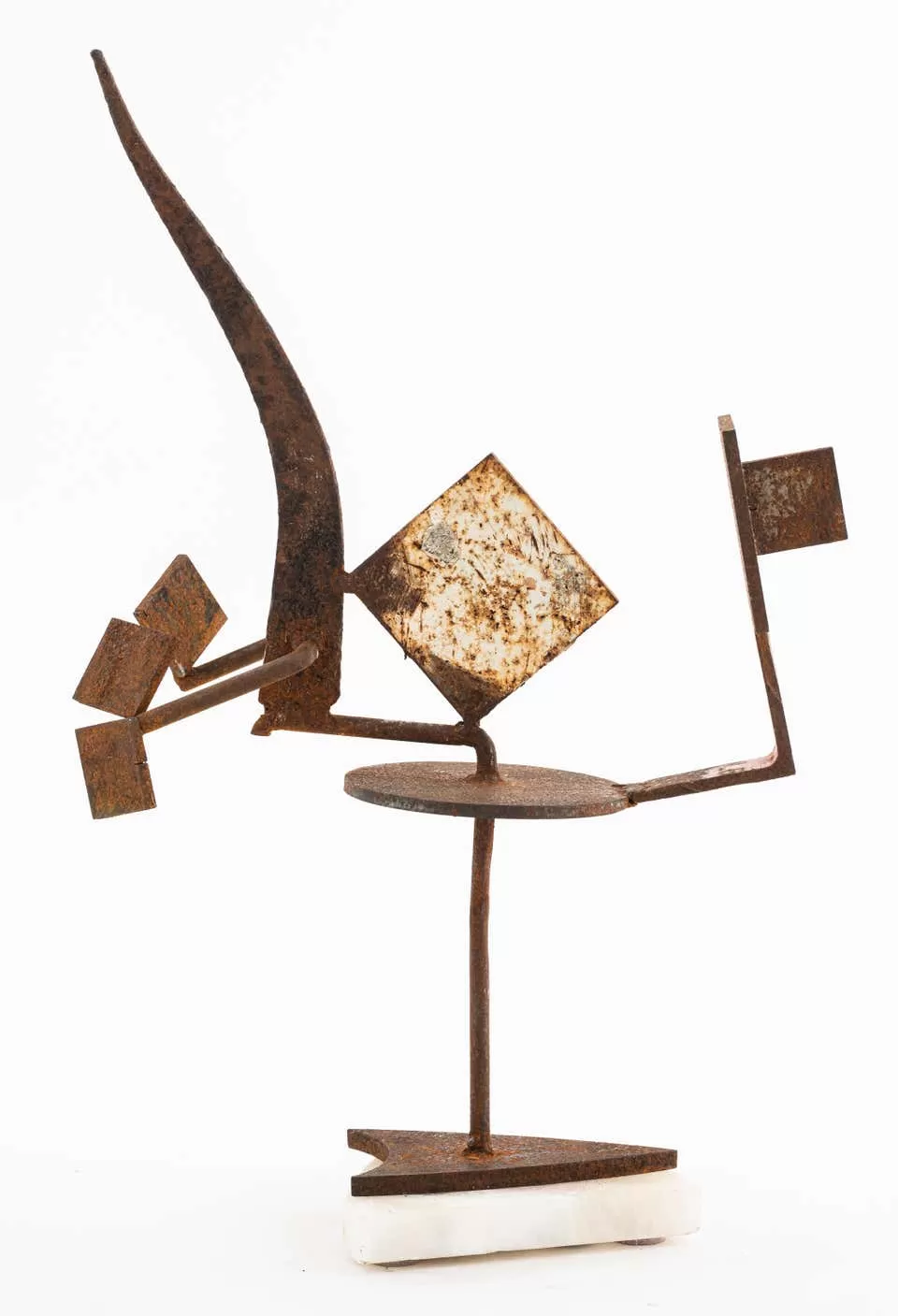 Brutalist Modern Abstract Metal Sculpture