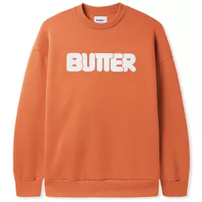 Butter Goods Rounded Logo Crewneck Washed Orange