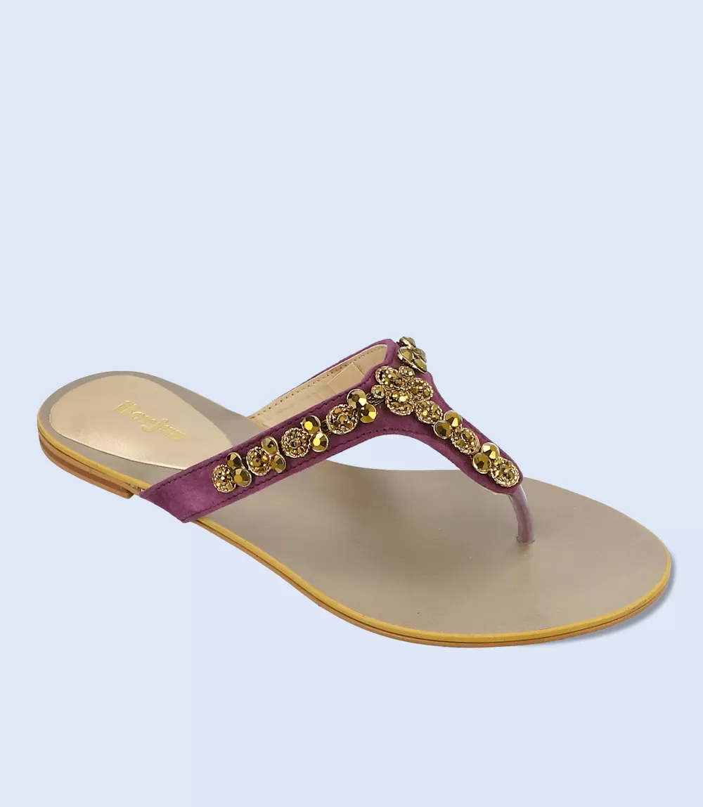 BW6078-PLUM-Women Formal Chappal