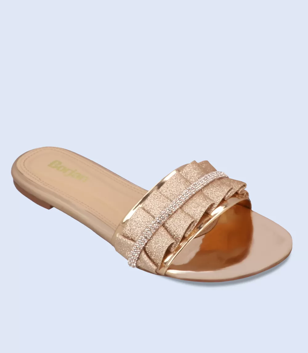 BW8746-CHAMPAGNE-Women Formal Slipper