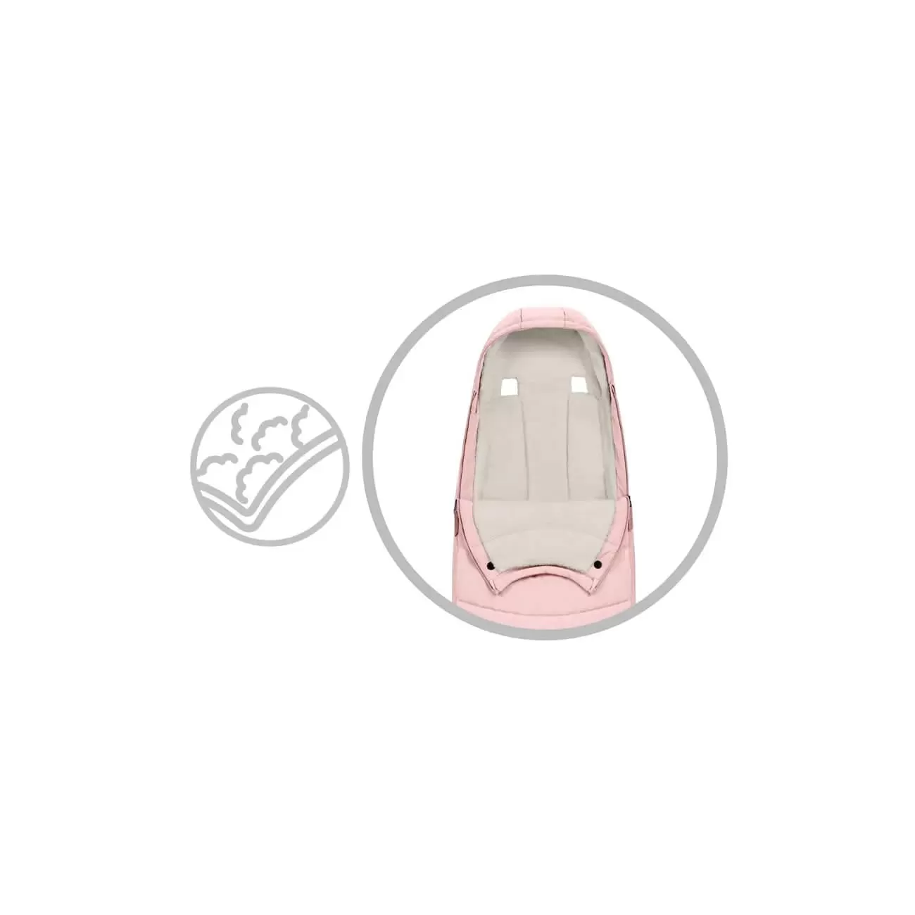 Cybex Platinum Footmuff - Peach Pink