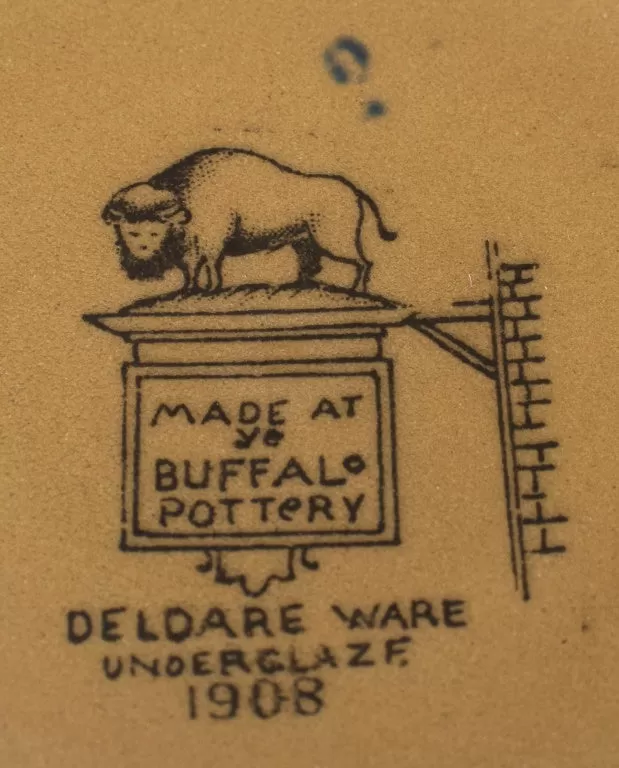 Deldare Ware Buffalo Pottery Plates & Trivet, Set of 5