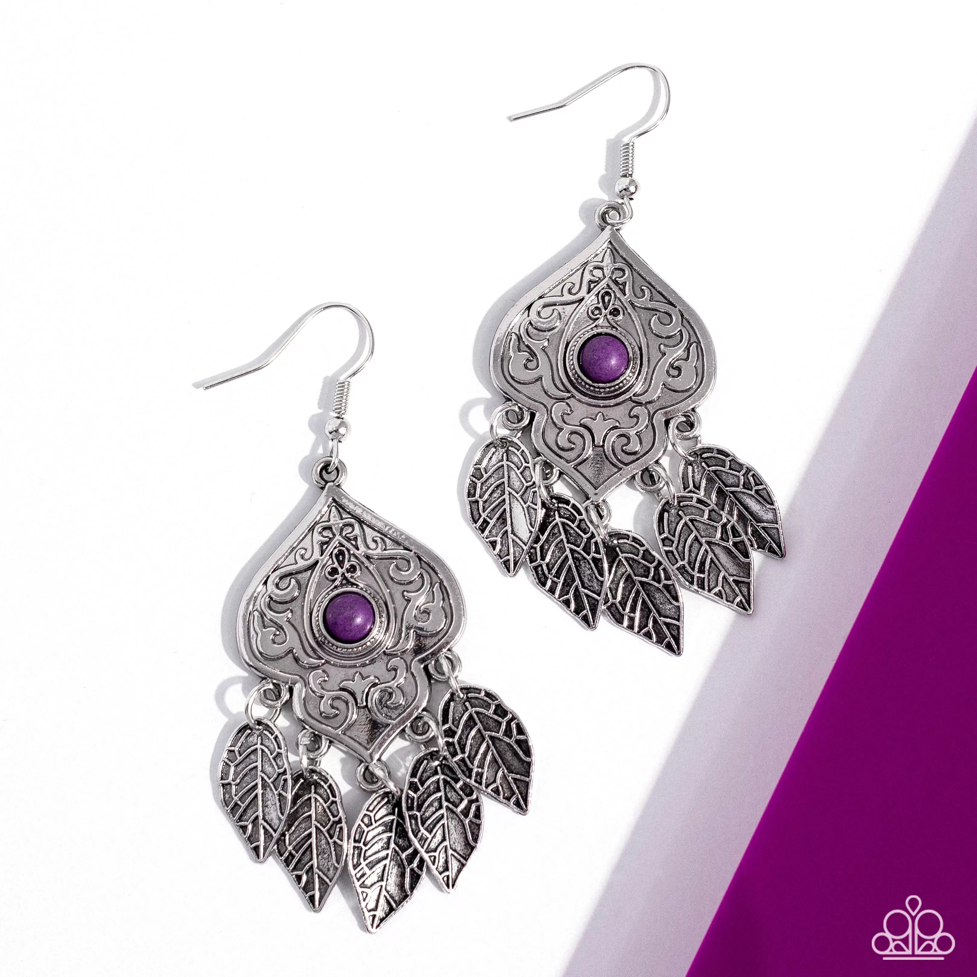 Desert Canopy Purple Earrings - Paparazzi Accessories