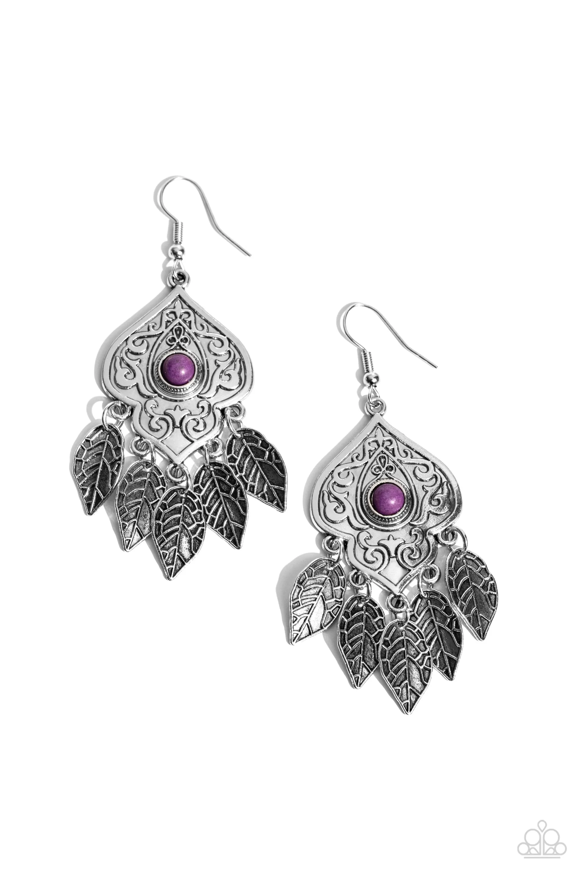 Desert Canopy Purple Earrings - Paparazzi Accessories