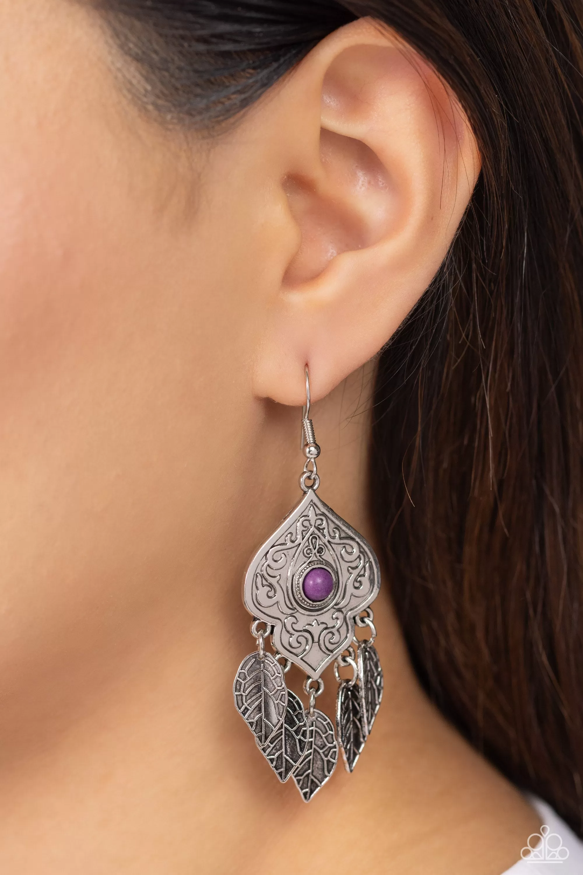 Desert Canopy Purple Earrings - Paparazzi Accessories