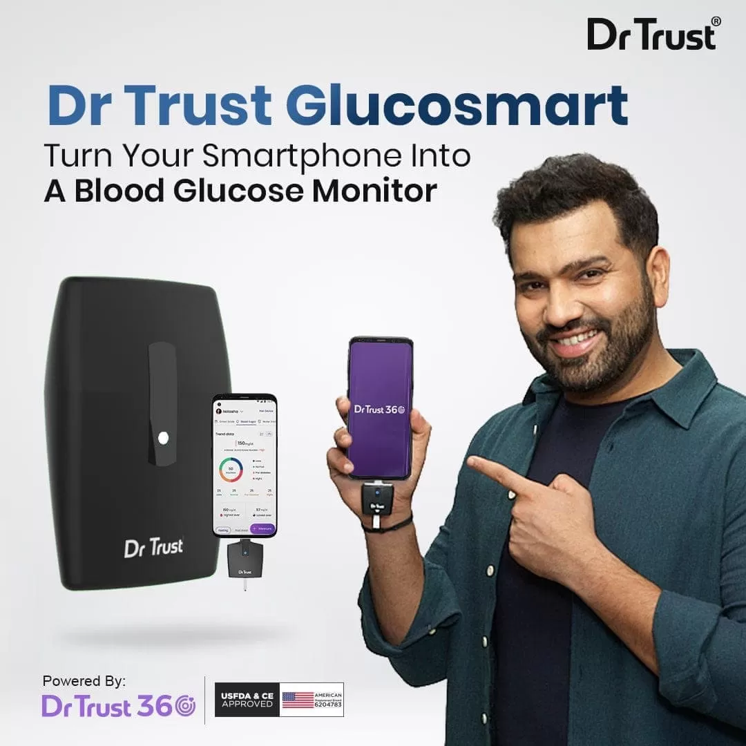 Dr Trust USA GlucoSMART Glucose meter 9004 with 25 strips (Strips Expiry March 2024)