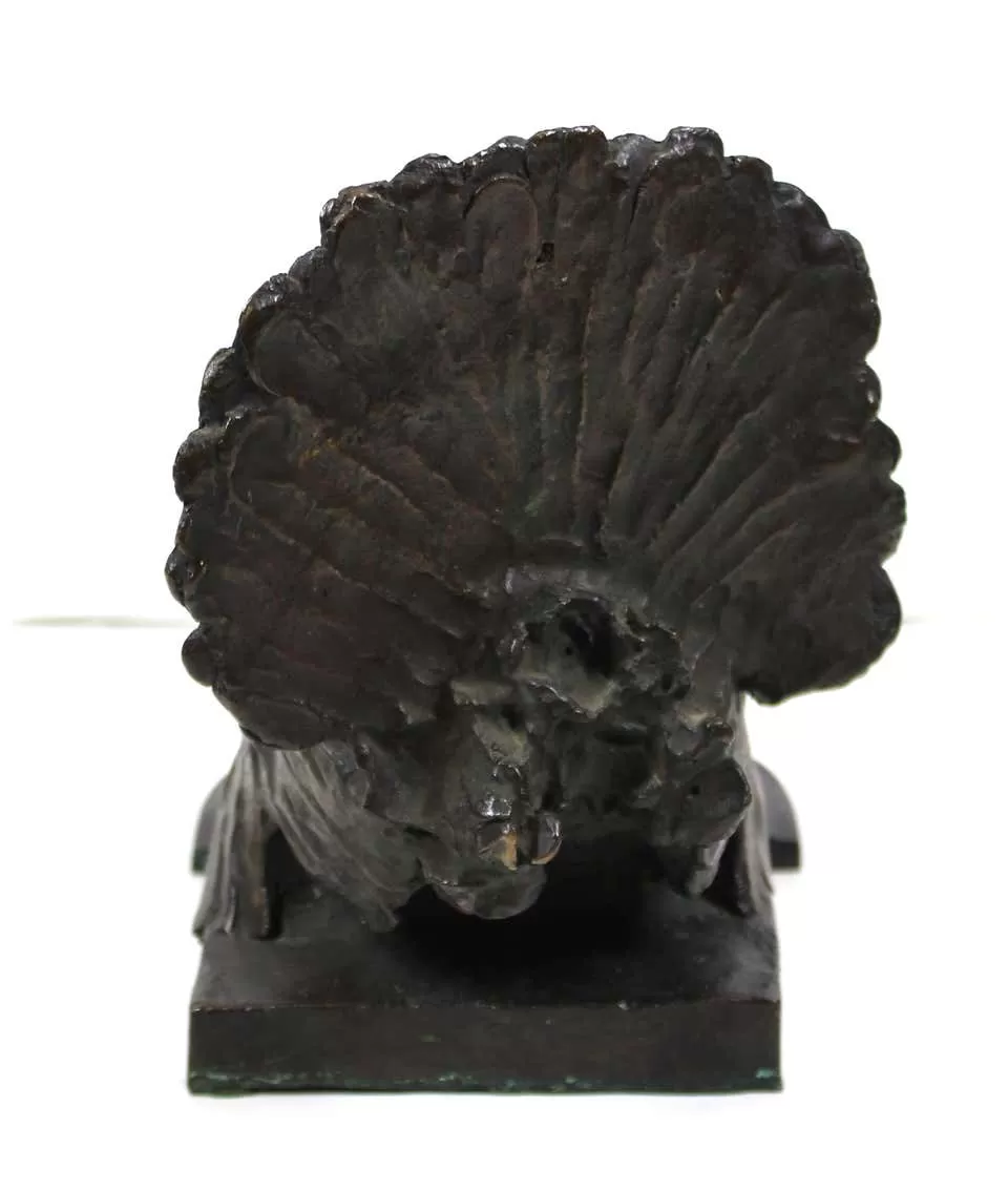 Emilio 'Elia' Sala Italian Animalier Bronze Turkey Sculpture with Tray