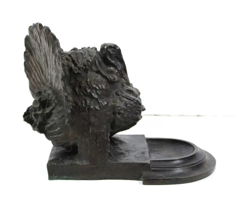 Emilio 'Elia' Sala Italian Animalier Bronze Turkey Sculpture with Tray