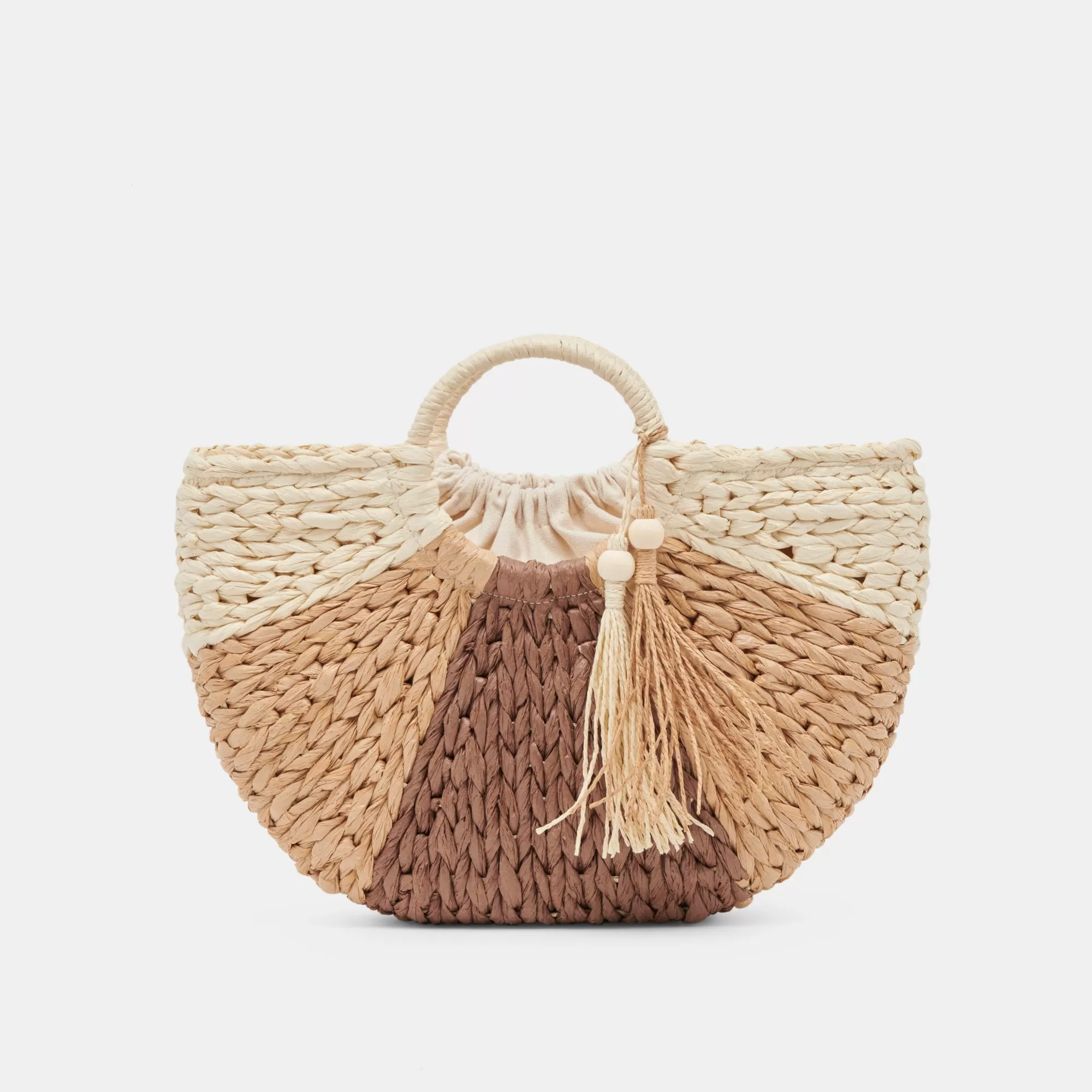 ESTELLE HANDBAG BROWN NATURAL RAFFIA