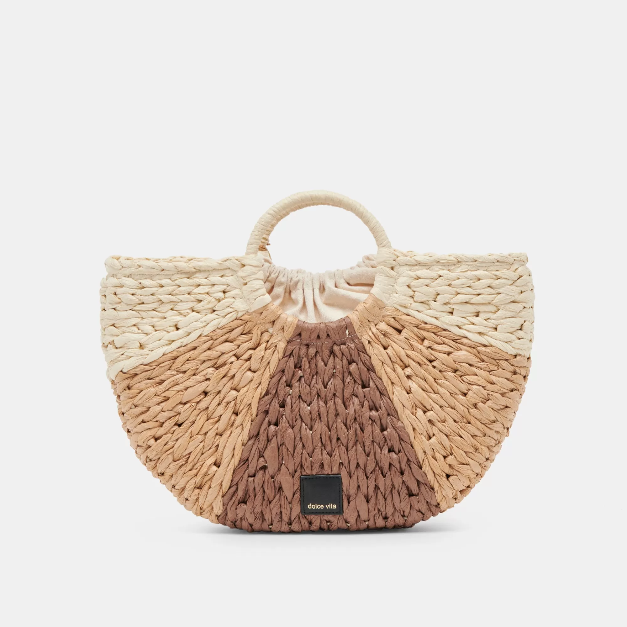 ESTELLE HANDBAG BROWN NATURAL RAFFIA