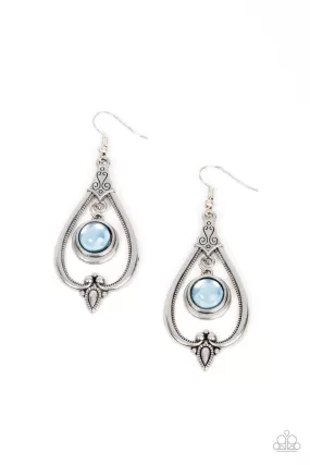 Ethereal Emblem Blue Earrings - Paparazzi Accessories