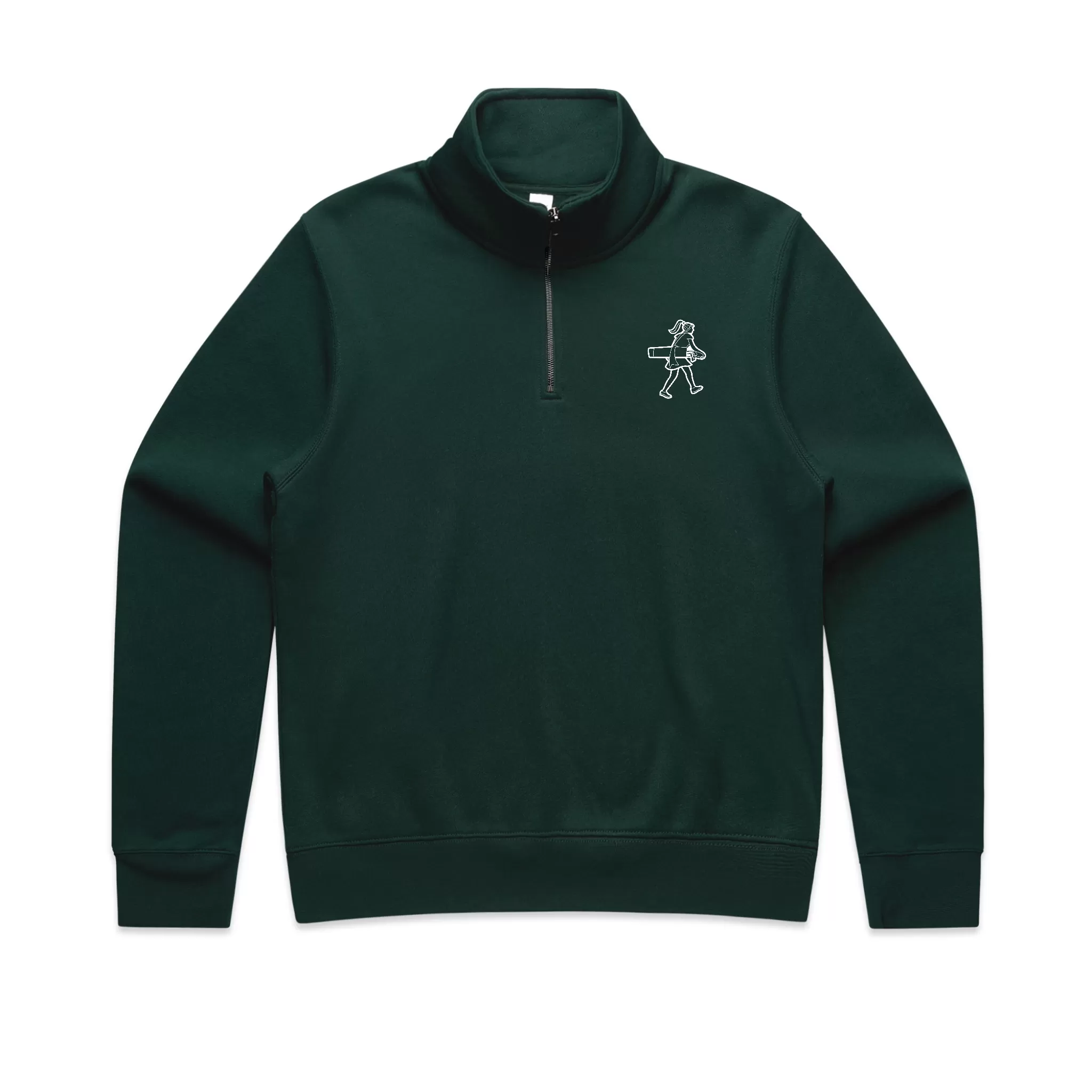 Fine Golf The Golf Girl 1/4 Zip Sweatshirt - Pine Green