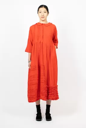 Garment Washed Dress Red