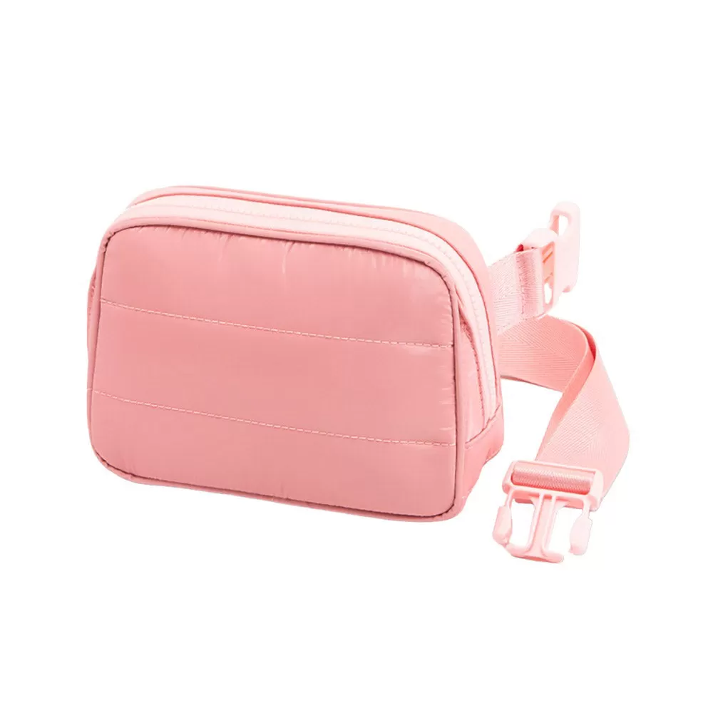 Glossy Puffer Rectangle Sling Bag Fanny Bag Belt Bag