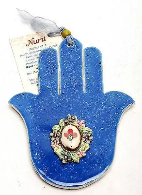 Hamsa Hand Wall Hanging Evil Eye Kabbalah Luck New Ceramics from holy land #702