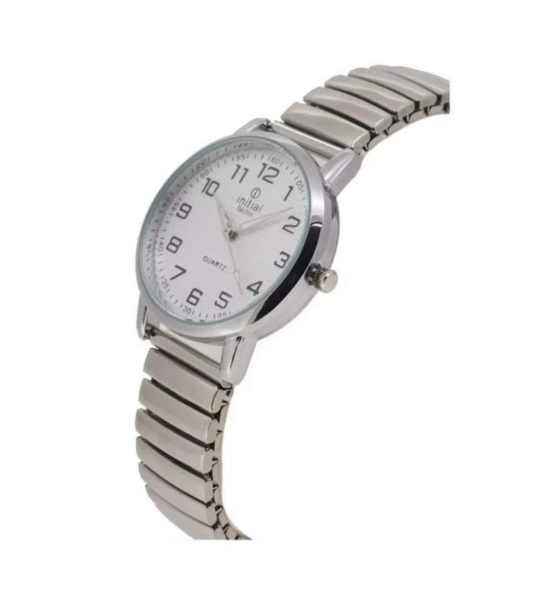 Initial Stripe Face Ladies Flexo Strap Watch