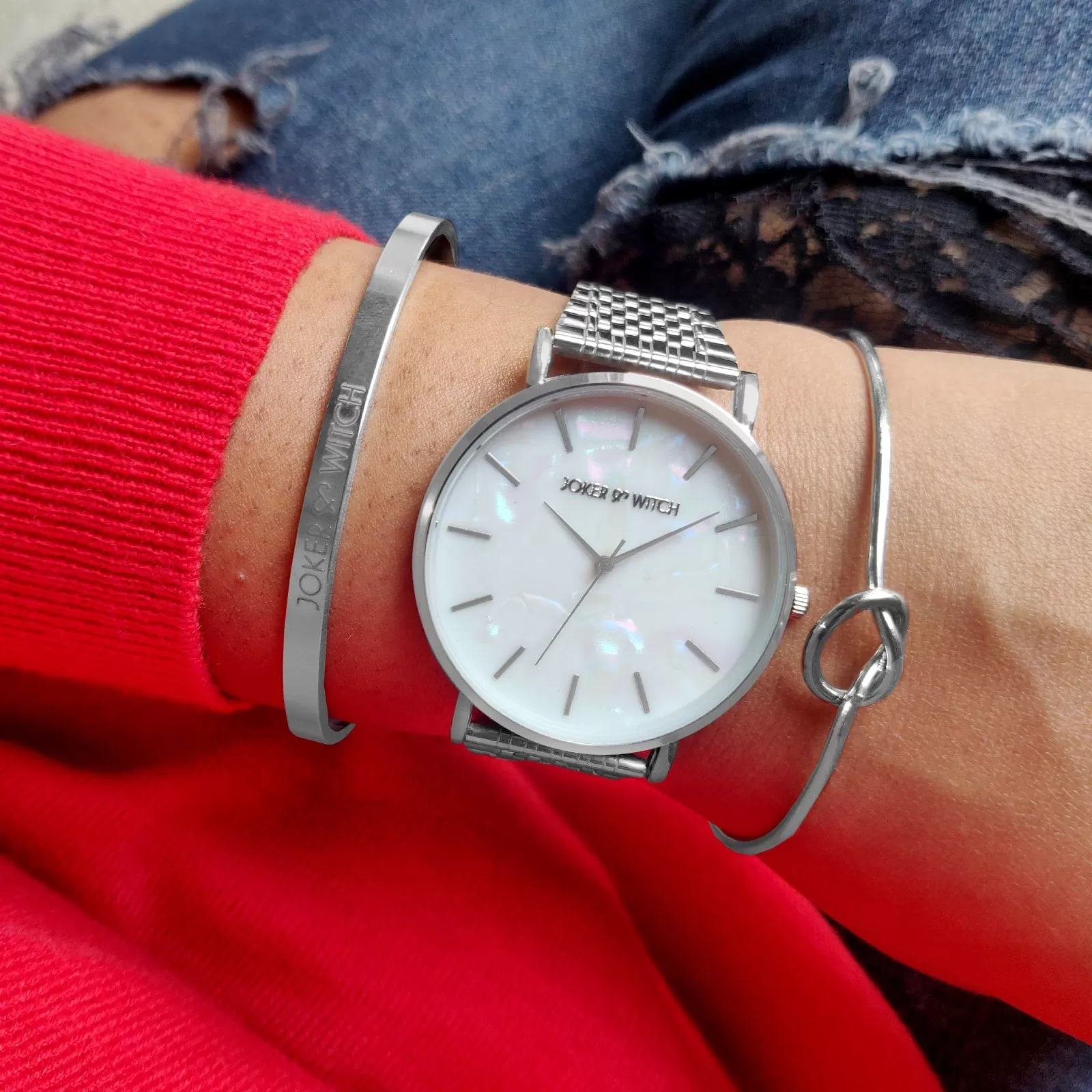 Jolie Silver Watch Bracelet Stack