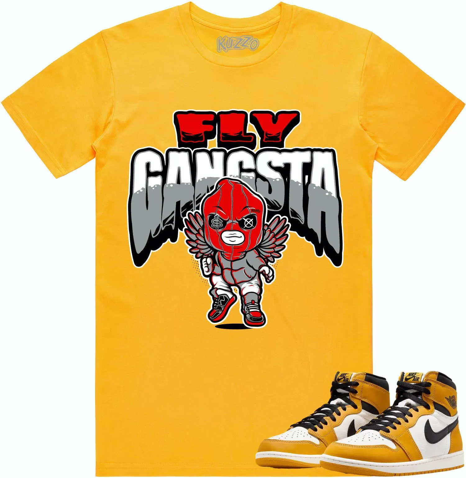 Jordan 1 Yellow Ochre 1s Shirt to Match - RED FLY GANGSTA