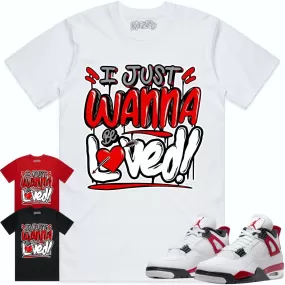 Jordan 4 Red Cement 4s Shirt to Match - RED LOVED