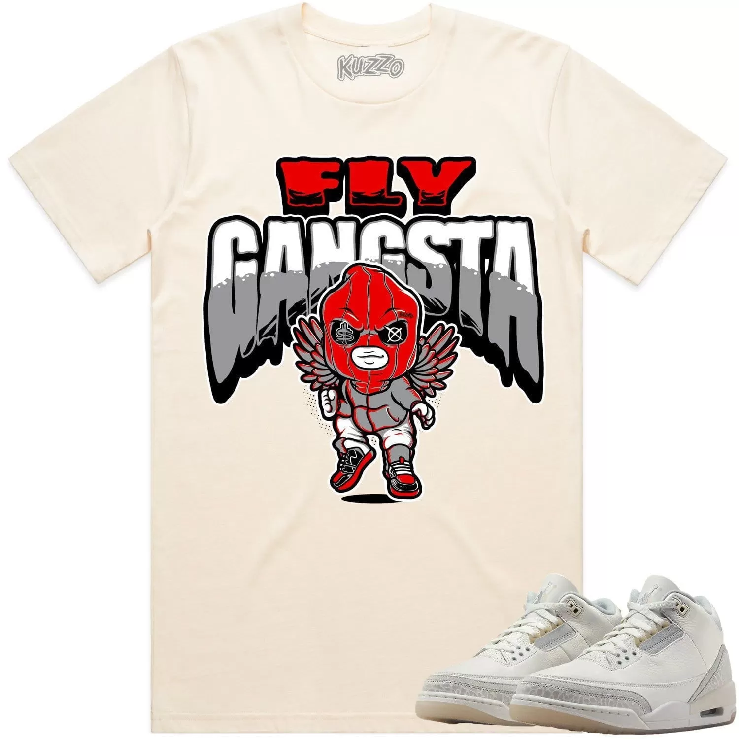 Jordan Retro 3 Craft Ivory 3s Shirt to Match - RED FLY GANGSTA