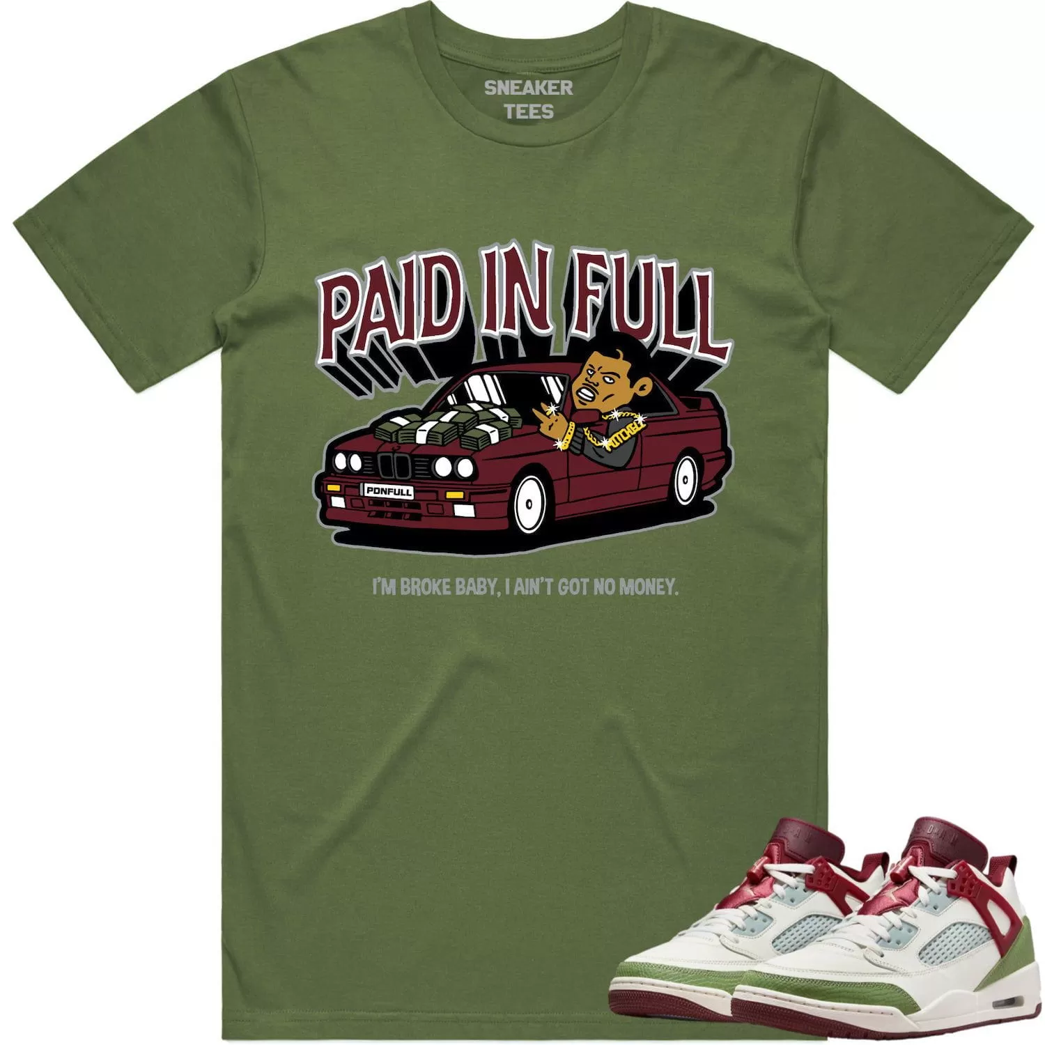 Jordan Spizike Year of the Dragon Shirt to Match - BURGUNDY PAID