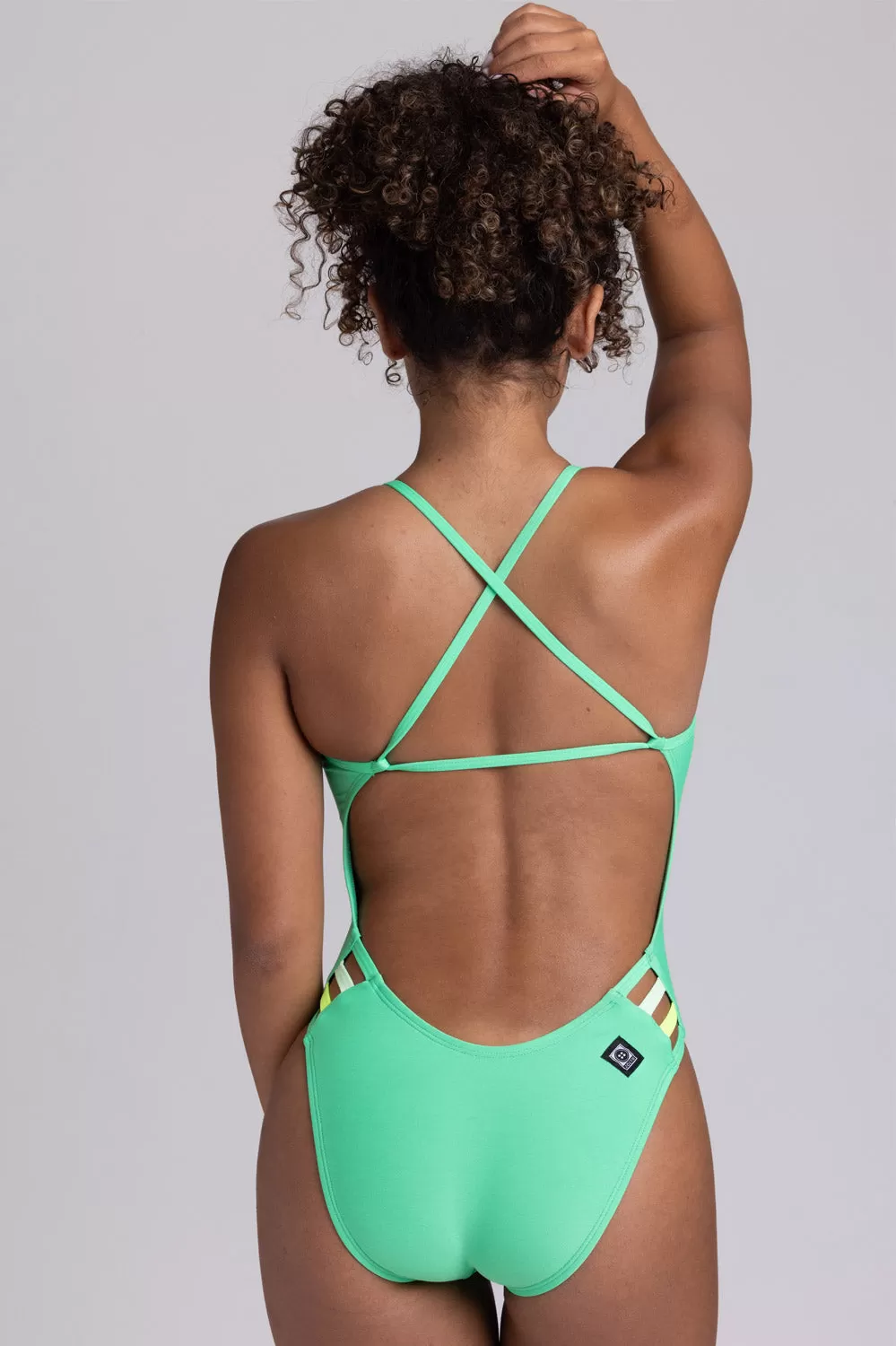 Julian 2 Swim Onesie - Keylime Contrast