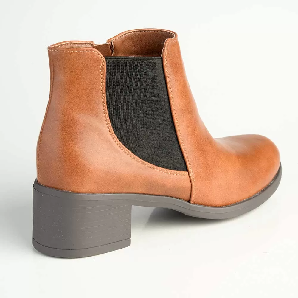 Madison Gusset Fanny Ankle Boot - Tan