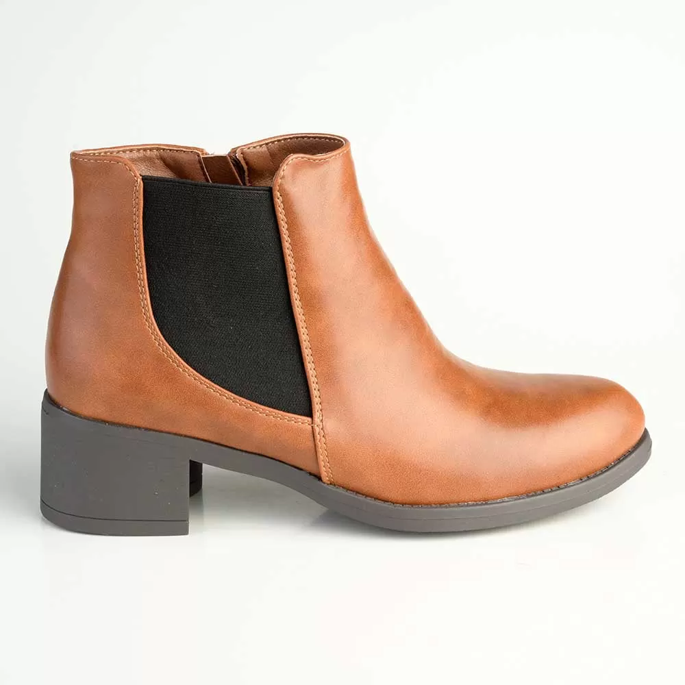 Madison Gusset Fanny Ankle Boot - Tan