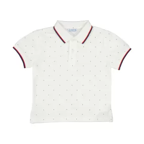 Mayoral Mini Cream Print Polo_ 3109-46