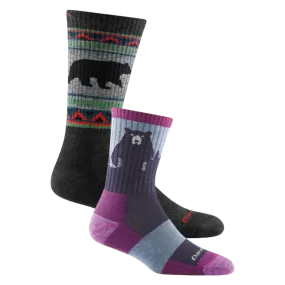 Men's and Women's Bear 2-Pack Hiking Socks