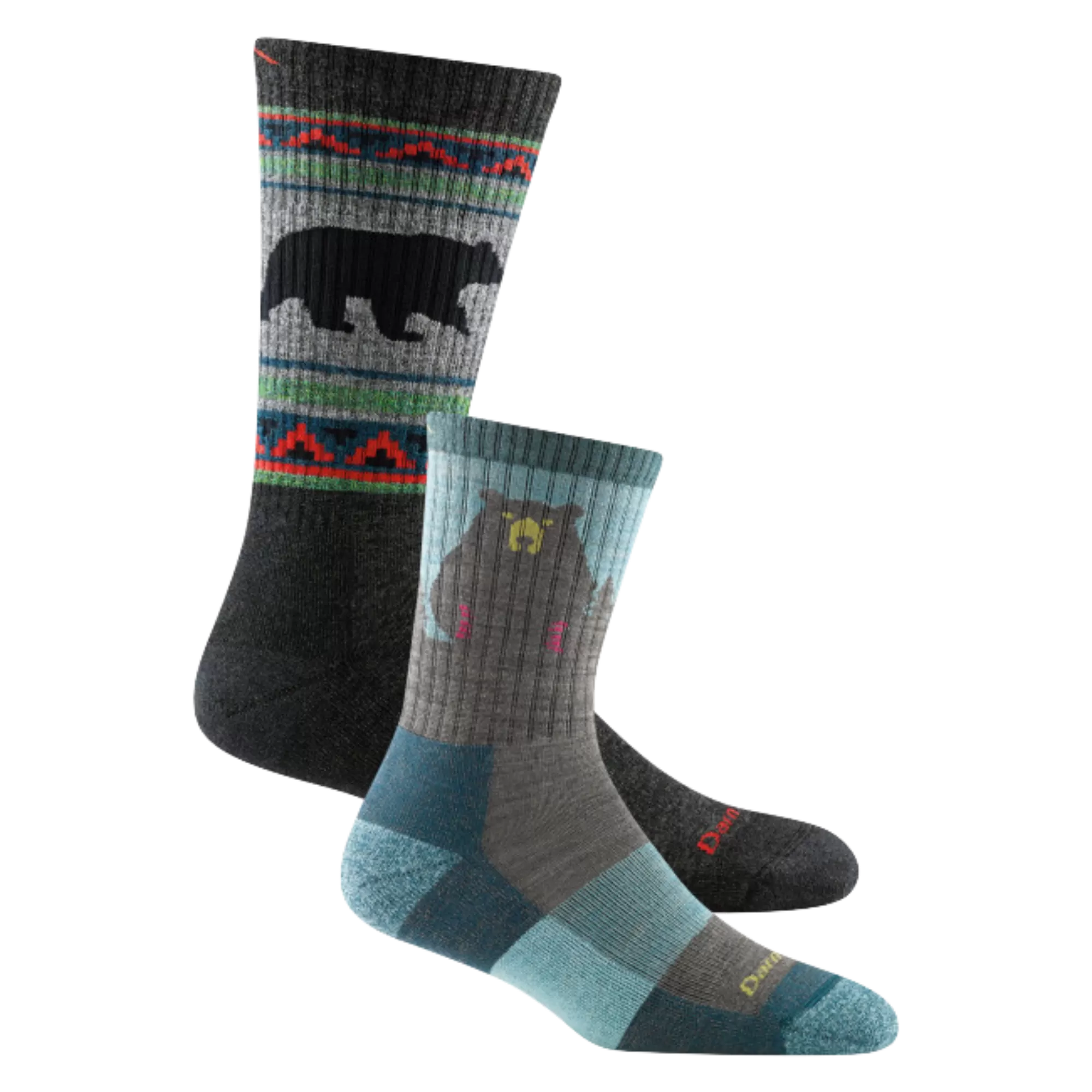 Men's and Women's Bear 2-Pack Hiking Socks