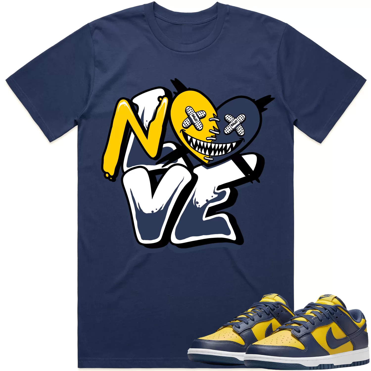 Michigan Dunks Shirt to Match - MICHIGAN NO LOVE BAWS