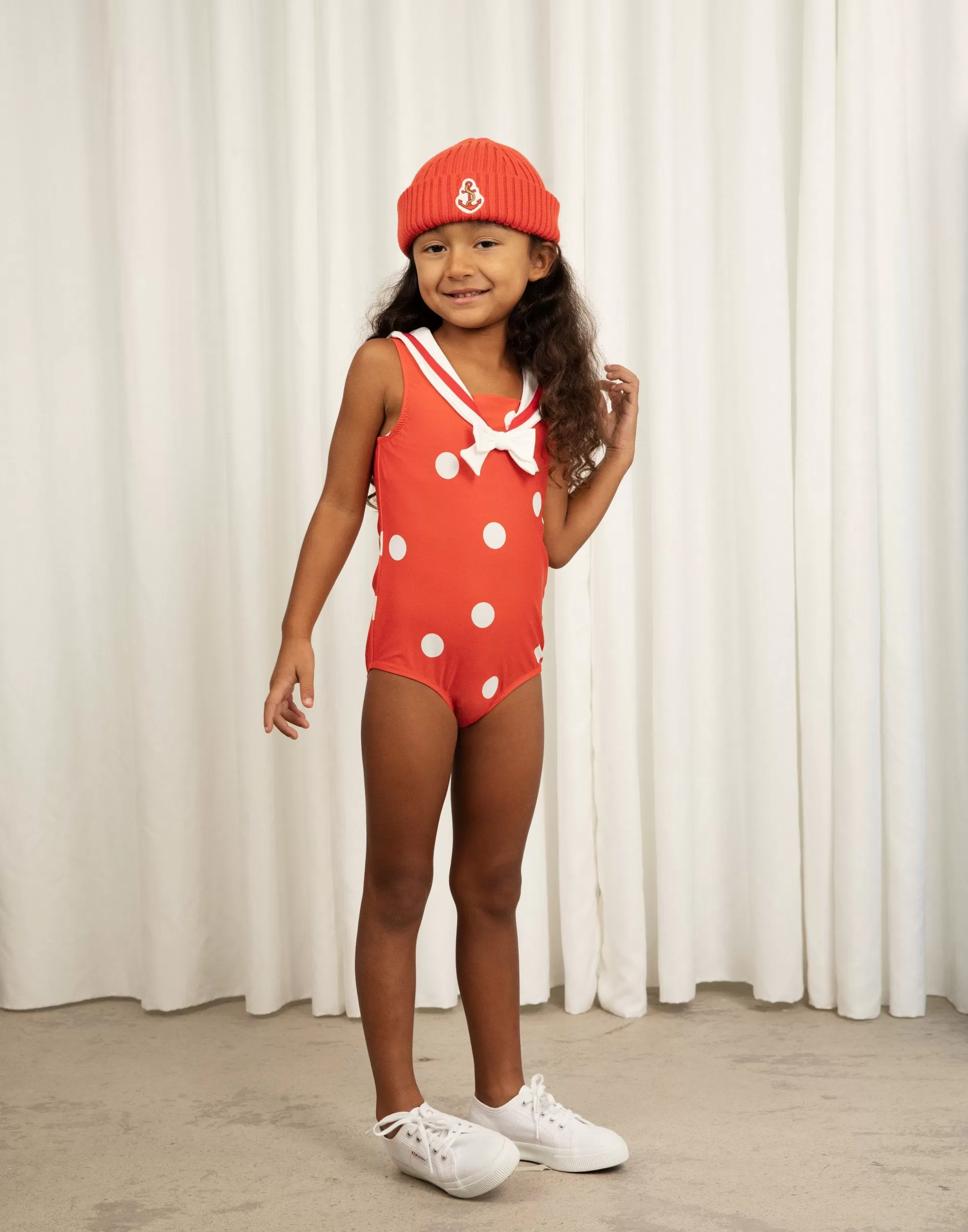 Mini Rodini | Sailor polka dot swimsuit